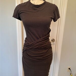 James Perse ruched t shirt dress